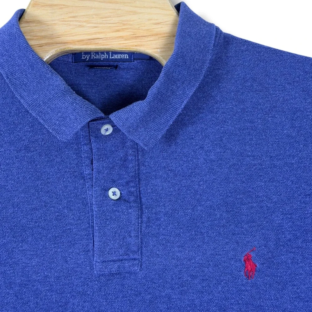 Polo Ralph Lauren Polo Shirt Mens XXL Blue Classic Cotton Short Sleeve Pony Golf